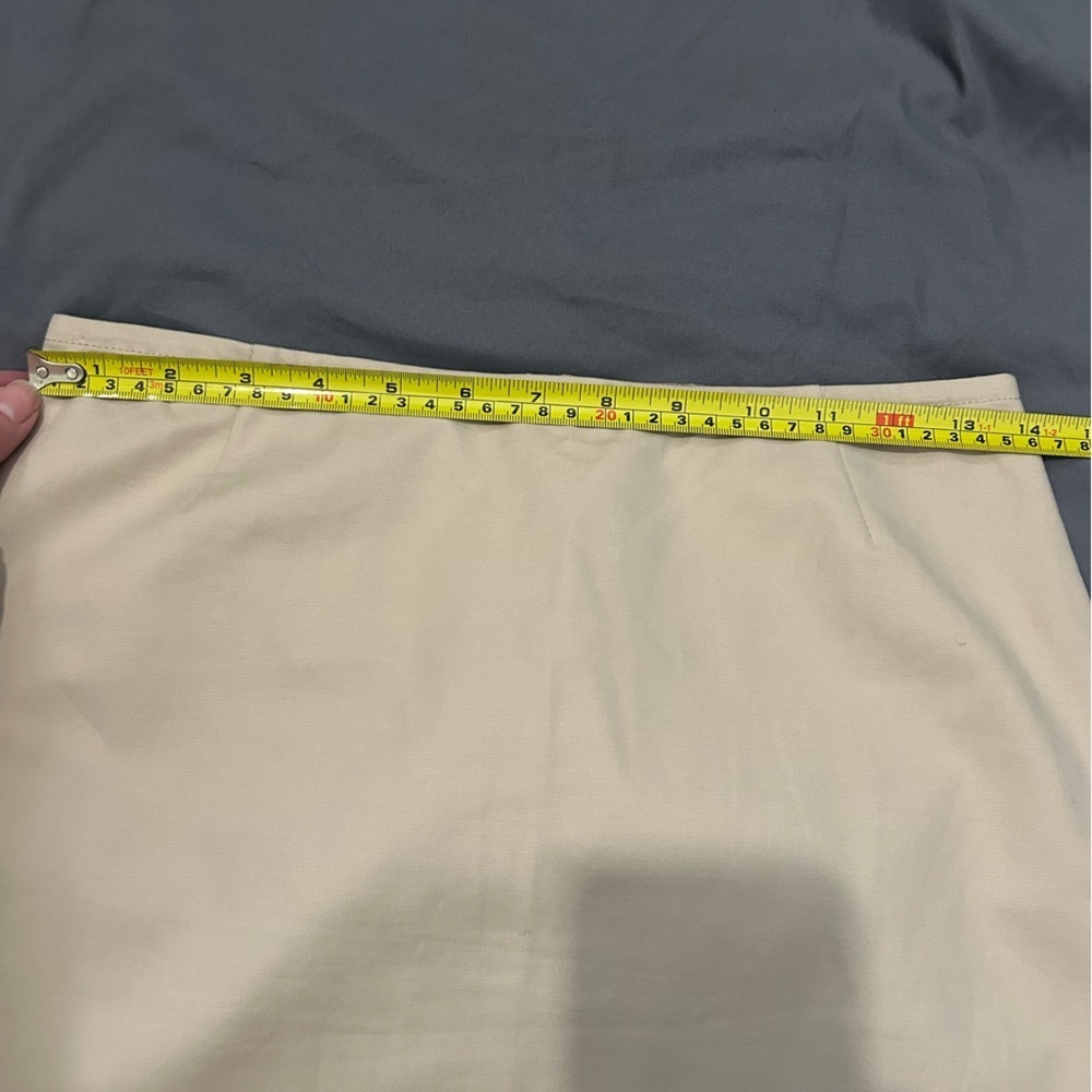 Lafayette 148 Cotton Tan Pencil Skirt Size 2 Petite Chic Classic Professional - Picture 12 of 14